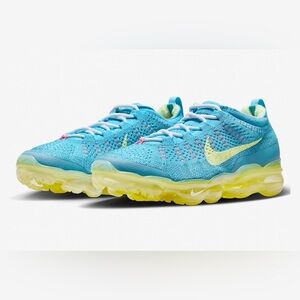 Nike Air VaporMax 2023 Flyknit Baltic Blue Citron Tint Green Abyss Size 11 NWT